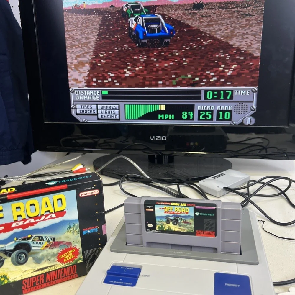 Tradewest Super Off Road: The Baja Super Nintendo SNES Racing Box Manual